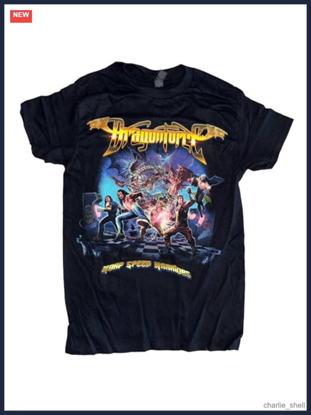 Official DragonForce Band Tour Concert Tee 100% Cotton Crew Neck